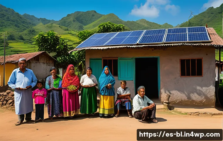디지털 포용성과 윤리적 과제 - A vibrant rural Latin American community scene illustrating the challenge of limited internet access...