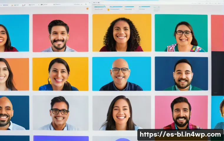 초연결 사회의 인간 중심 접근법 - A diverse group of Latin American adults engaged in a warm virtual meeting, displayed on computer sc...